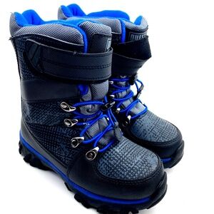 Kids' Black and Blue Winter Boots Sz 1